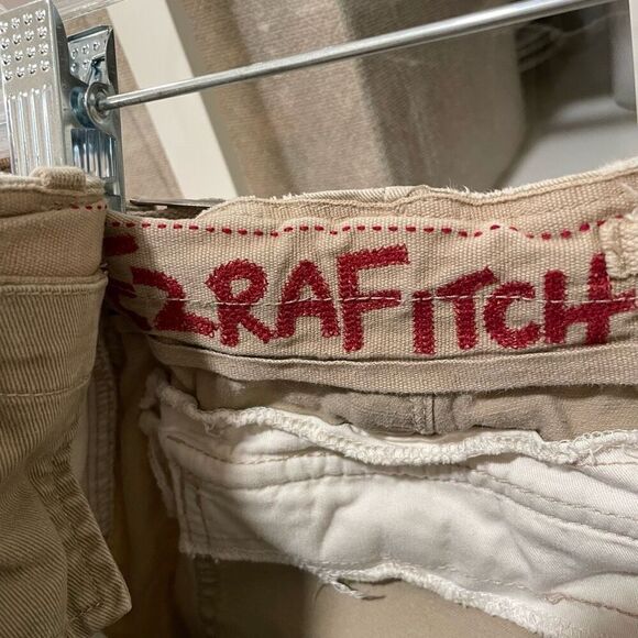 Ezra Fitch Mens Cargo Shorts 34 Beige Paratrooper Military Distressed Airborne - Picture 11 of 16